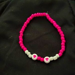 Cute preppy pink and white bracelet